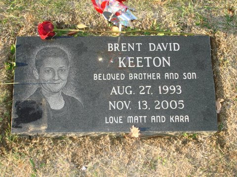 Flat Tombstone Customized Single Granite Brent