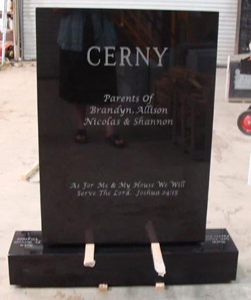 Upright Double Headstone Cerny