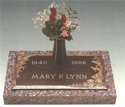Flat Headstone Single Bronze 1988