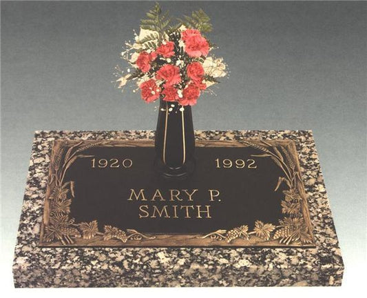Flat Headstone Single Bronze 1992