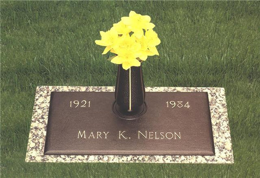 Flat Headstone Single Bronze 1954