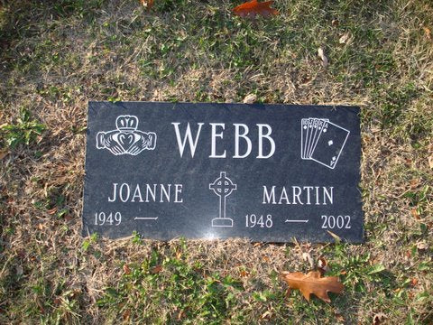 Flat Tombstone Double Granite Webb