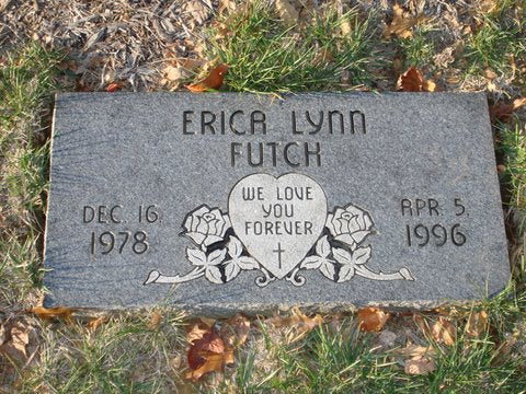 Flat Tombstone Customized Single Granite Heart Lynn