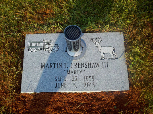 Flat Tombstone Customized Single Granite Pet