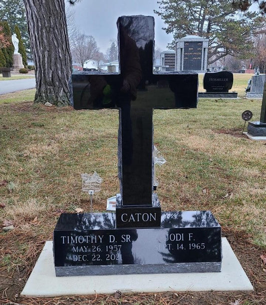 Upright Double Headstone Cross