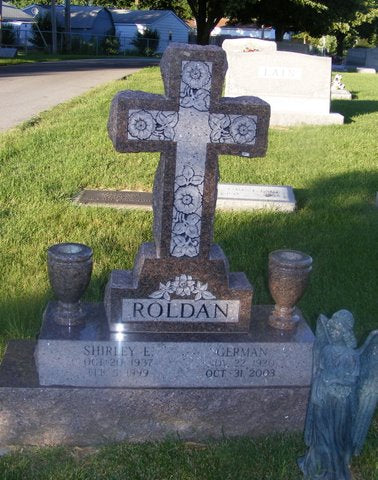 Upright Double Headstone Cross Color.