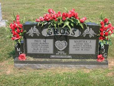 Upright Double Headstone  Gross