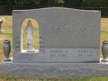 Upright Double Headstone  Jesus