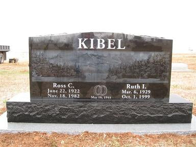 Upright Double Headstone Kibel