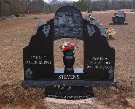 Upright Double Headstone Pamela
