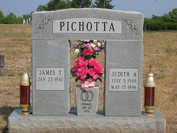 Upright Double Headstone Pit