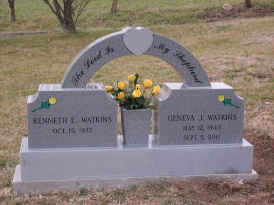 Upright Double Headstone  Rainbow
