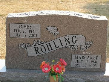 Upright Double Headstone Rohling