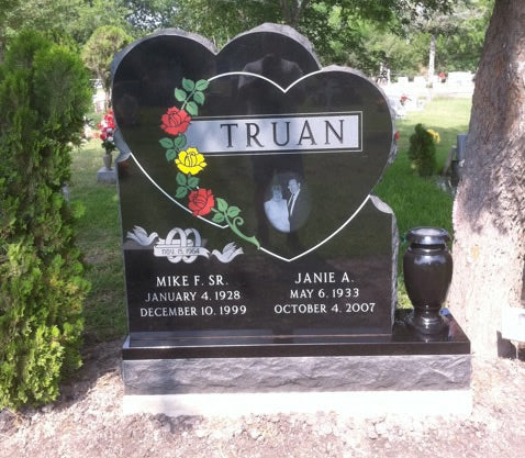 Upright Double Headstone Truan