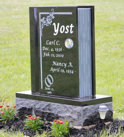 Upright Double Headstone Yost