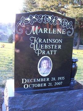 Upright Tombstone Single Marlene